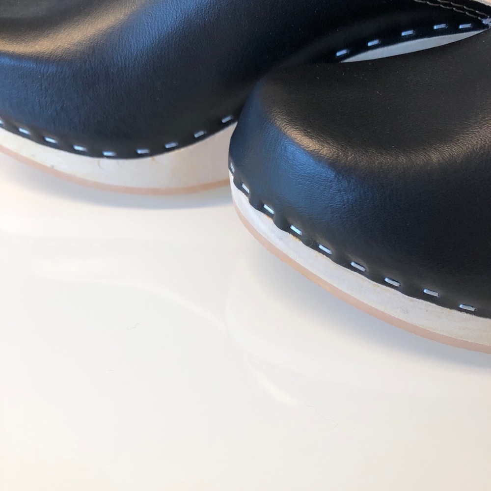 Hand Made Clog in Black Leather size 37 - Picture 8 of 9